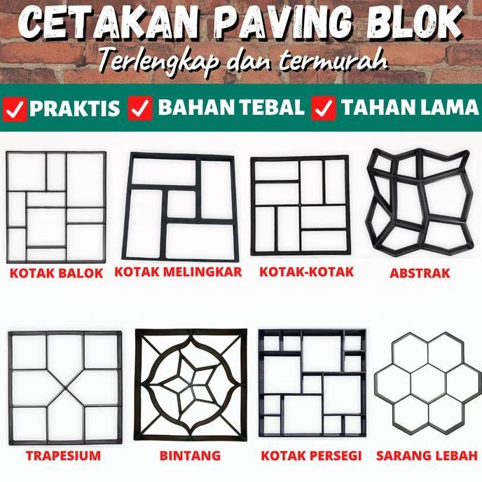 Cetakan Paving Block DIY Paving Blok Mudah Praktis Cetakan Jalan Teras Besi
