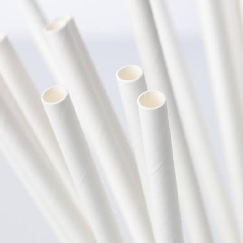 Paper Straw 10mm x 20cm - Sedotan Kertas Bubble Boba 10x20 cm @100pcs