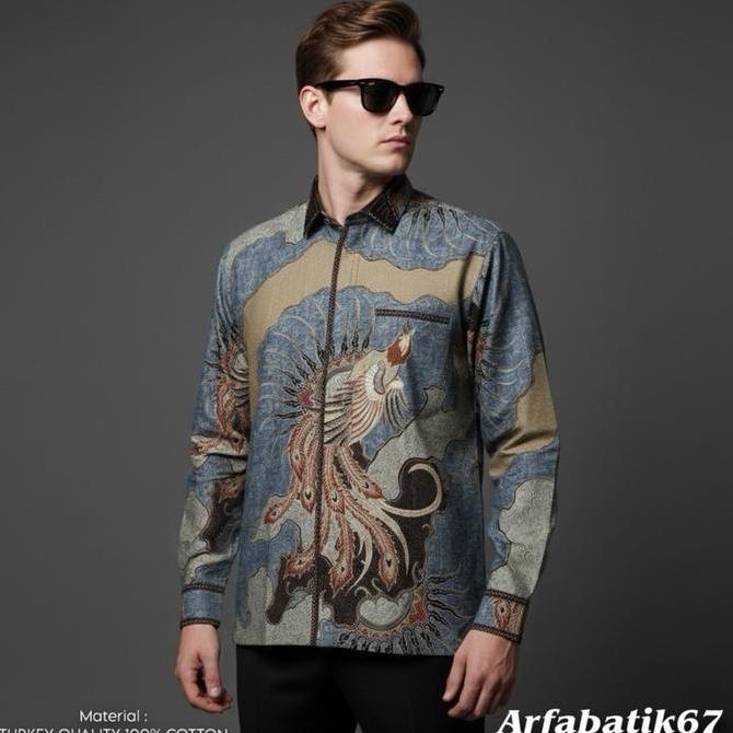 Ismoyo Smo Cotton Turkey Kemeja Batik Pria Smo Exclusive Lengan Panjang Turkey Quality Cotton Dan Di