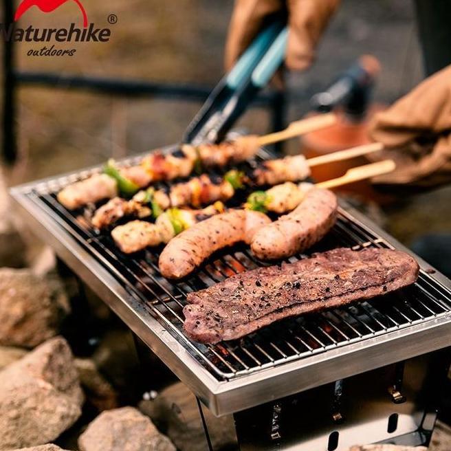Alat Panggang Naturehike Nh20Cj006 Bare Stainless Folding Grill
