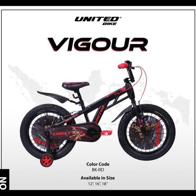 Sepeda Anak Laki Bmx United Vigour 12 16 18 New Model
