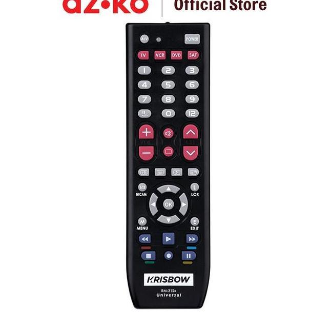 Azko Krisbow Remote Tv Universal 312X Hitam All In Remote Controller Remot Tv Universal Universal Re