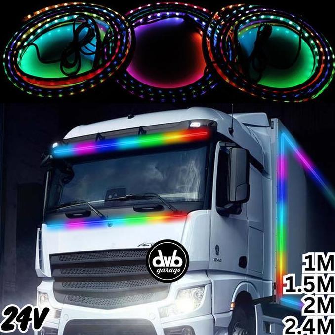 Led Strip Bar Variasi 24V Rgb Running Multi Mode Lampu Bus Truk Universal Allshop