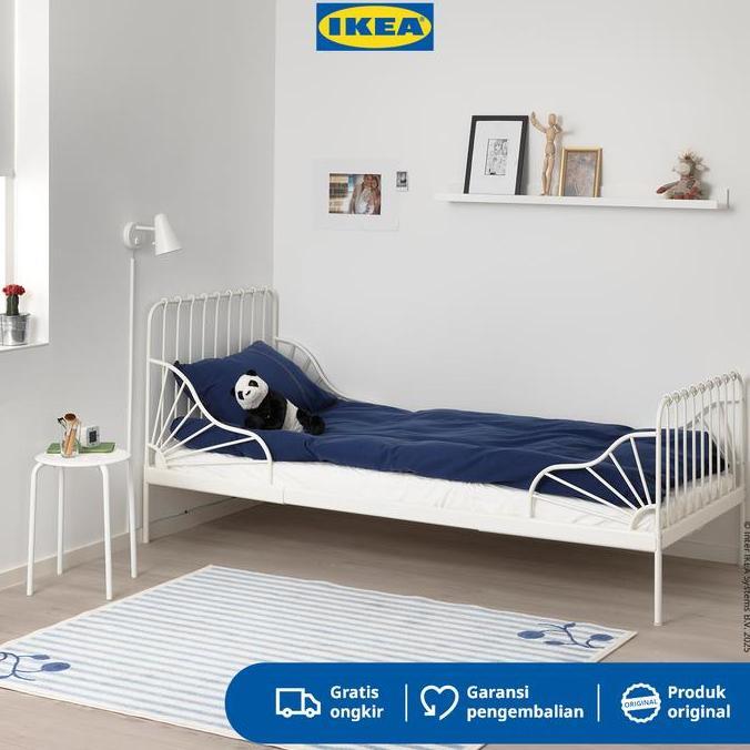 C_BAGASJAYA77 - IKEA MINNEN RANGKA TEMPAT TIDUR / RANJANG / KASUR ANAK PUTIH 80X200 CM