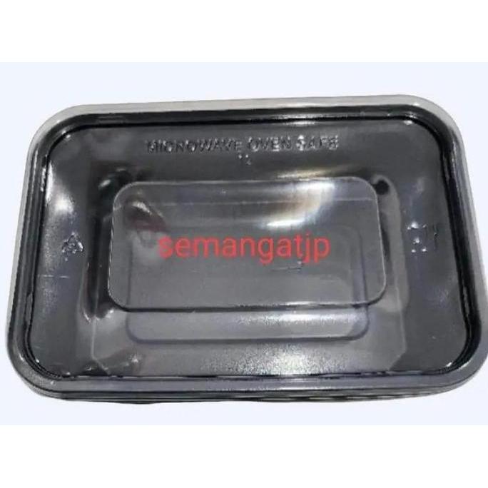 Posto- Thinwall Hitam Mika Bento Hitam Kotak Makan 500Ml 750Ml Isi 25 Set