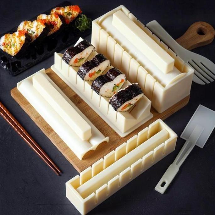 Sid- Sushi Cetakan Susi Gulungan Sushi Cetakan Sushi Roll Sushi Yay Sushi Maker Alat Pembuat Bakso A