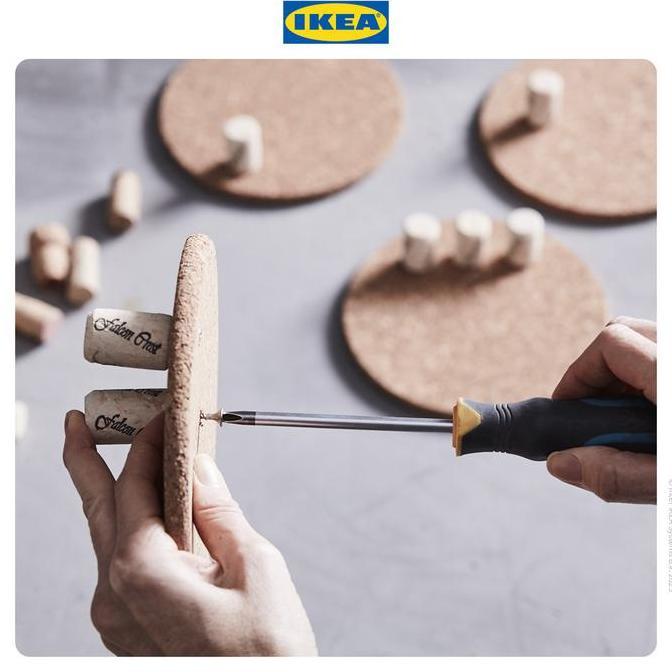 Deoch- Ikea Heat Alas Tatakan Panci Bahan Gabus 19Cm Set Isi 3Pcs