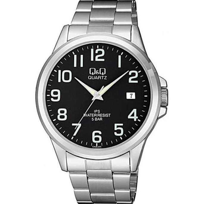 Ready  Q&Q QQ Jam Tangan Pria Rantai Silver Biru CA08J205Y Original