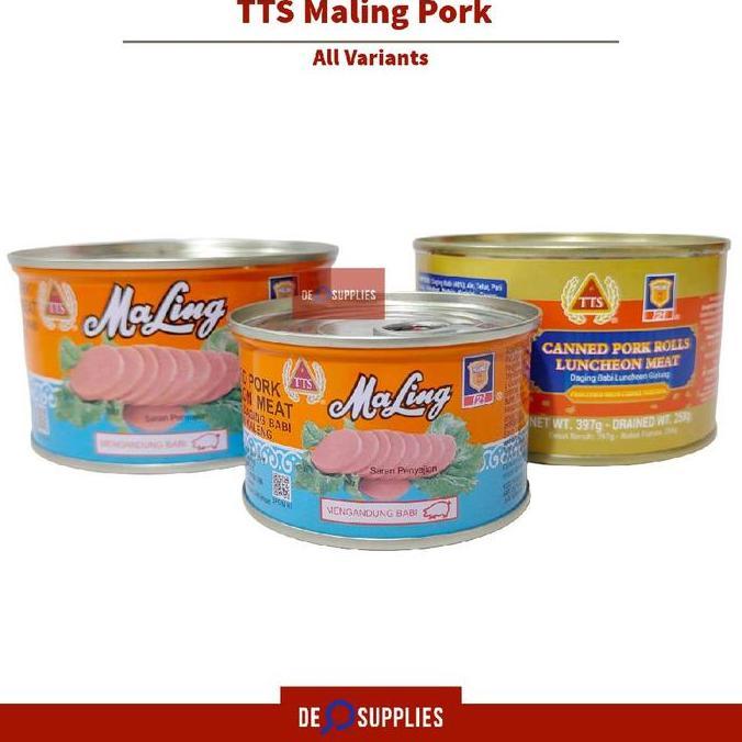 Maling Egg Rolls 397gr - Canned Pork Rolls Luncheon Meat Daging Gulung Babi
