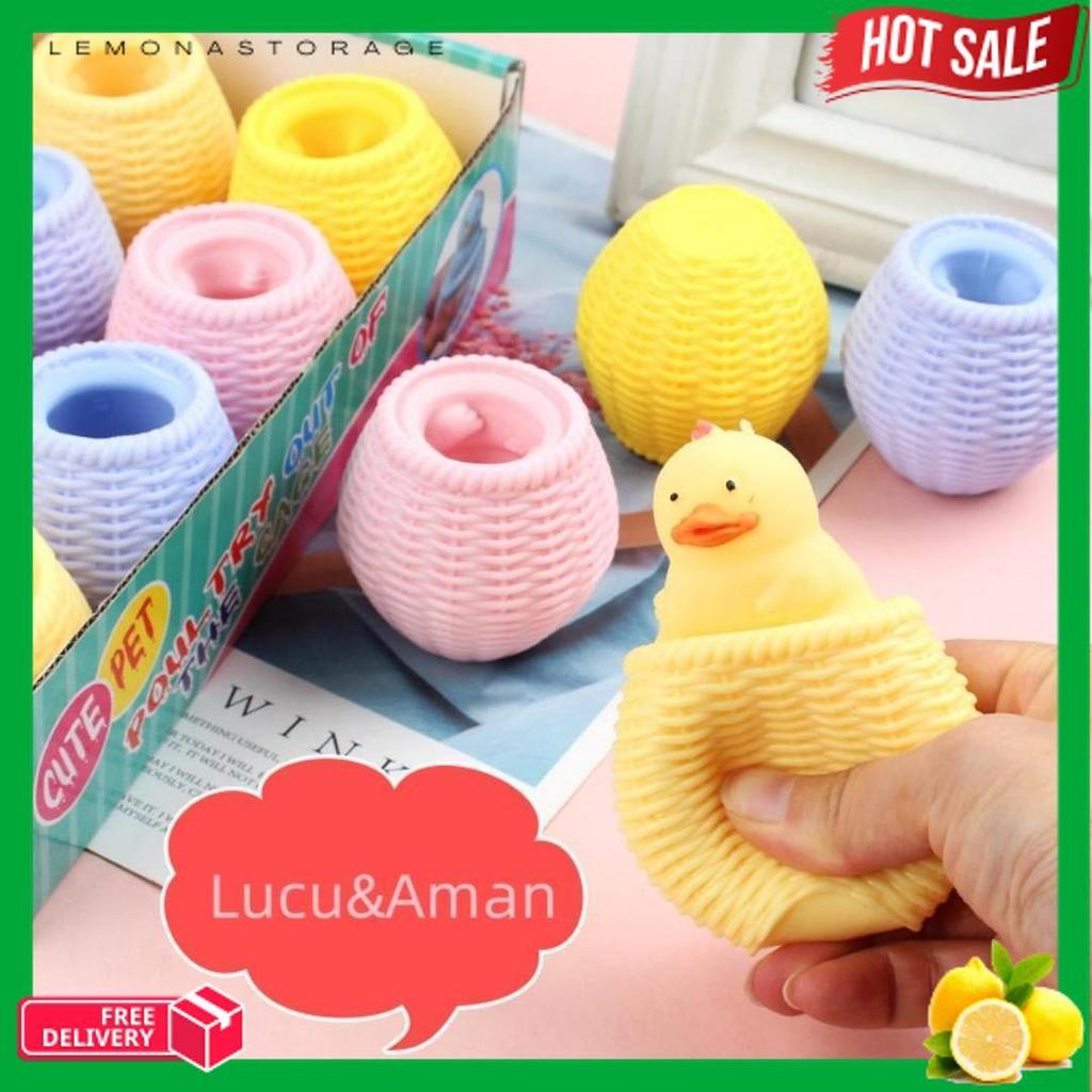 Exclusive Kym-Mainan Pop It Squishy Ayam Bebek Lucu Karet Silikon Viral