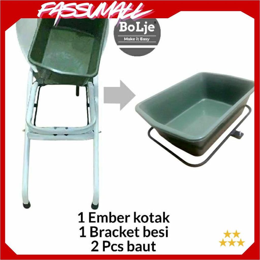 Wc Duduk Portabel Dengan Kaki Karet Dan Ember Teratas
