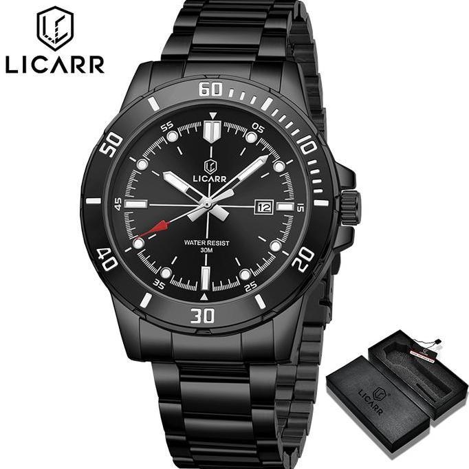 ratu_seller428 - licarr jam tangan pria original merk anti air mode kasual tanggal jam tangan olahra