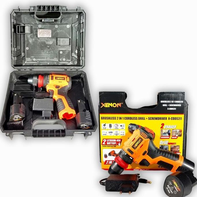 Grosir Xenon Cordless 2 In 1 Drill & Screwdriver X-Cdds211 | Bor Baterai Brushless 12V