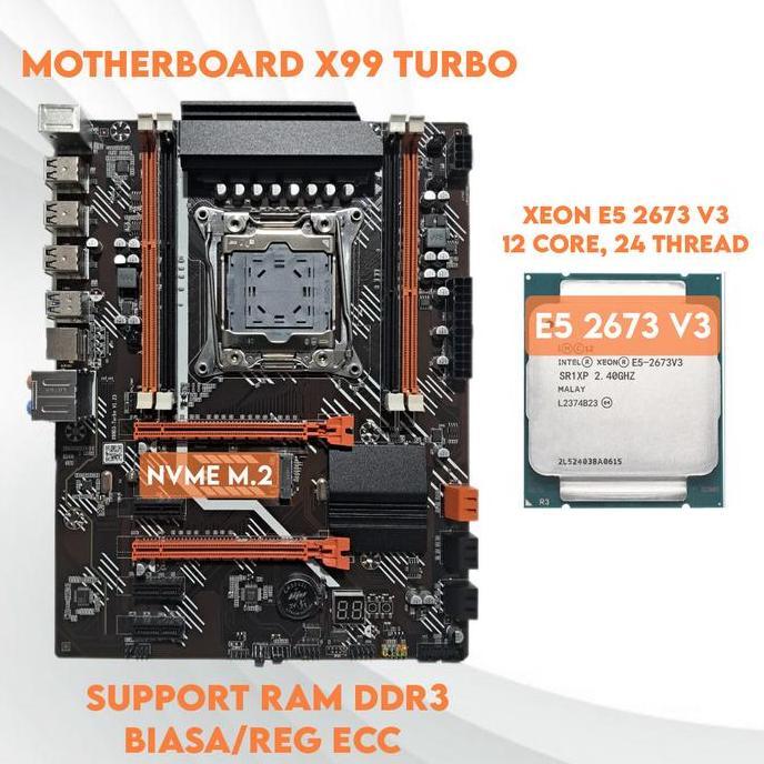 rohimjanuari - motherboard x99 lga 2011-3 + xeon e5 v3 (setara ryzen 5 3600/i7 8700k)