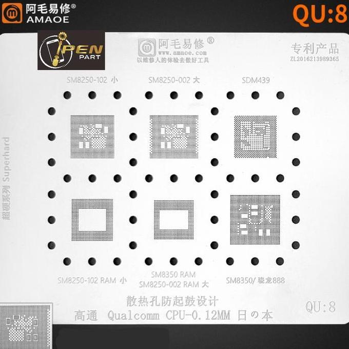 Plat Amaoe Cetakan Sm8250 Sm8350 QU8 Original BGA IC