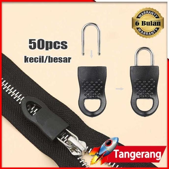 XLOGIPO 50pcs Kepala Resleting Serbaguna / Kepala Sleting Tas / Pengganti Kepala Resleting Tas / Kep