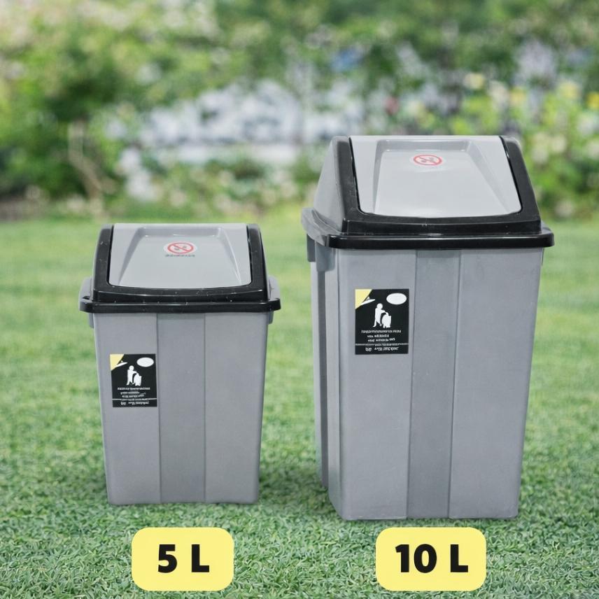 Tempat Sampah Tutup Goyang / Tong Keranjang Sampah  Plastik / Dustbin