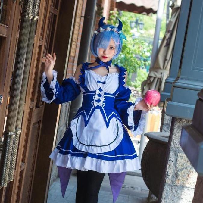 CC-30 dress re:zero ram rem maid costume cosplay kostum re zero devil