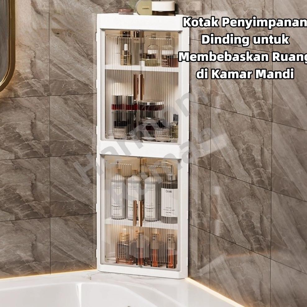 Lemari Plastik Kamar Mandi Dinding Rak Dinding Tempel Rak Kamar Mandi Tempel Rak Bumbu Dapur Dinding