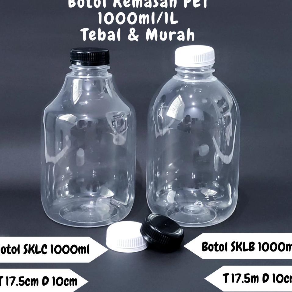 (Isi 6Pc) Botol Sklc 1000Ml / Sklb 1000Ml / Botol Pet Gendut 1000Ml / Botol Kemasan Minuman Pet / Bo