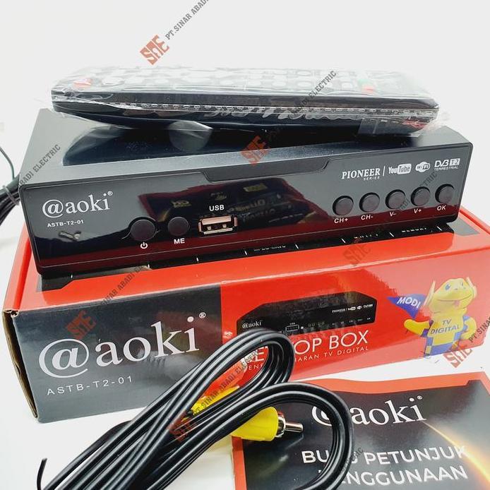 Set Top Box TV / Aoki STB Digital Receiver Antene TV Digital Siaran TV