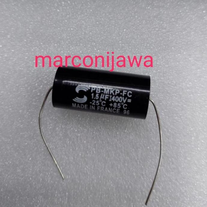 Ready capasitor solen 1.5uf 400V axial kaki kanan kiri