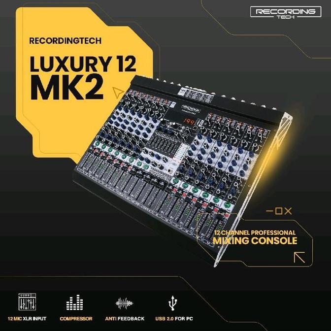crizztophen - mixer audio recording tech luxury 12 mk2 with compressor 12channel luxury12 mk2 origin