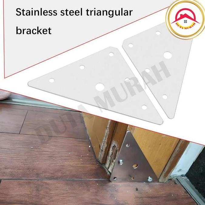 AYOBAKUL Plat Penyangga Siku Konektor Segitiga Rak Kursi Meja Corner PlatStainlessTebal