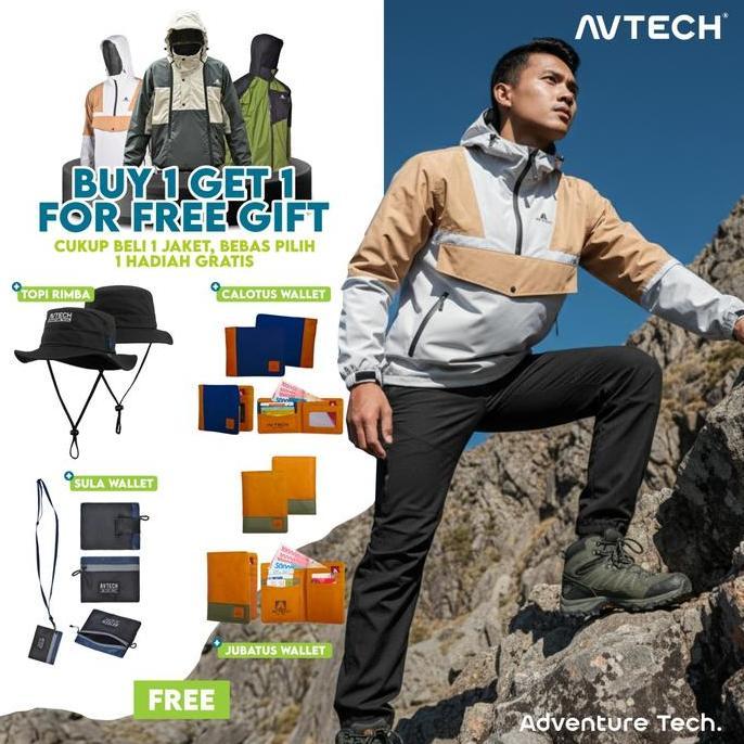 AVTECH - Jaket Windbreaker Water Repellent Gorpcore Outdoor Gunung Camping Motor Hujan - MANTHIS