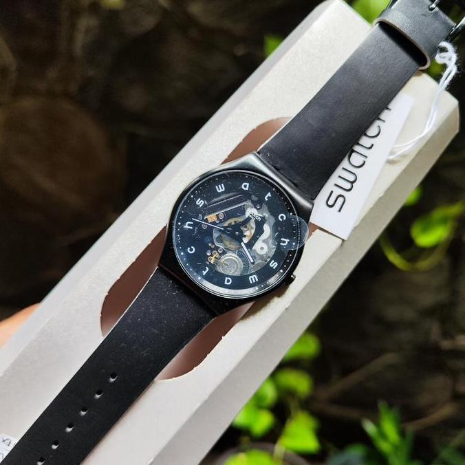 Ready  Jam Tangan Pria SWATCH Skin SS07B101 WHITE SIDE Original MAP