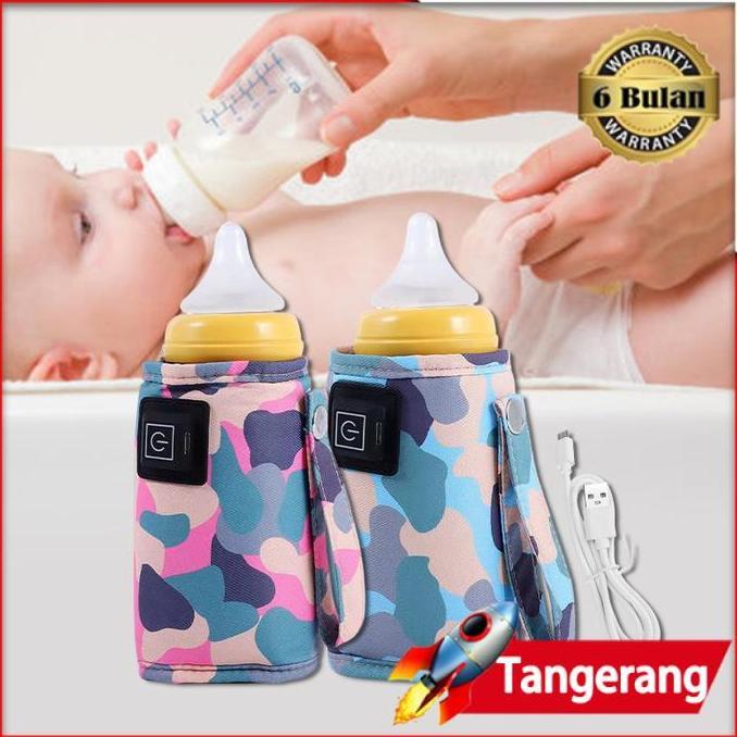 AYOBAKUL 1set Tas Penghangat Botol Susu Bayi / Portable Travel Cup Warmer / USB Heater Infant Feedin