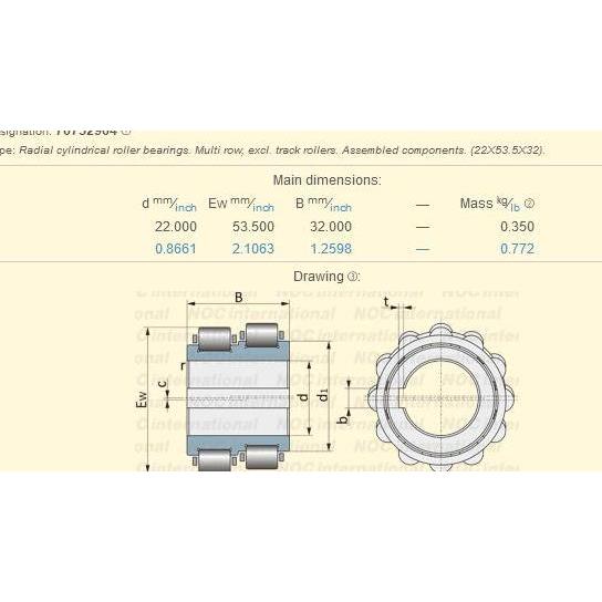 Bearing 70752904 Sumitomo Koyo Eccentric Bearing