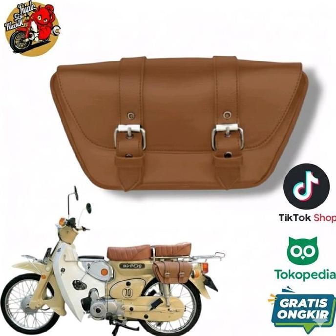 Tas Samping Sidebag Side Bag Motor Klasik Custom Honda C70 Streetcub
