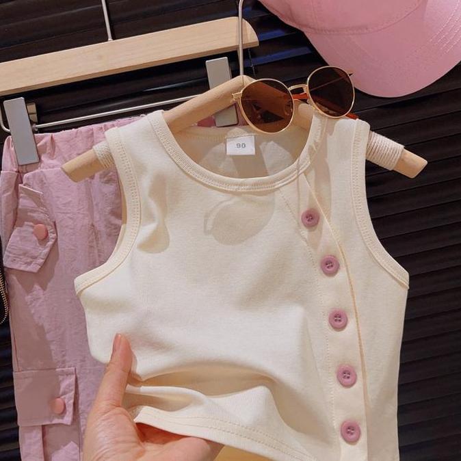 Happykid- Junecollections Setelan Celana Cargo Hits Anak Perempuan Fashion Celana Anak Cewek Warna N