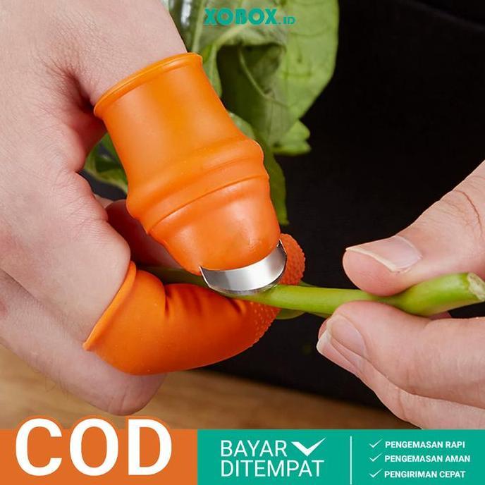 TACAAHA Sarung Jari Jempol Pemotong Sayur Silikon Cover Pisau Sarung Jempol HM1047