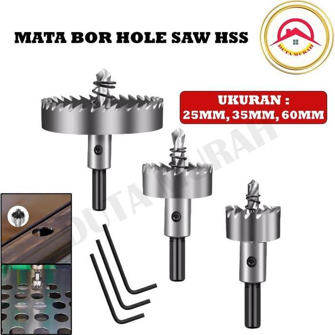 TACAAHA MATA BOR HOLE SAW HSS BESI MATA BOR PELUBANG BESI 25mm 35mm 60mm MATA BOR DRILL BIT BESI