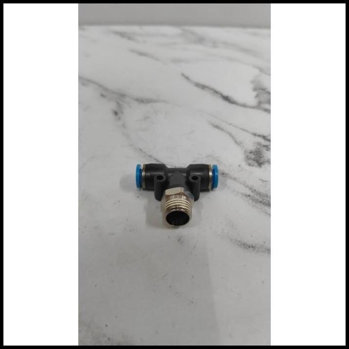 BEST DEAL NEPEL ANGIN FITTING PNEUMATIC TEE T CABANG 3 6MM DRAT 1/4 INCI 