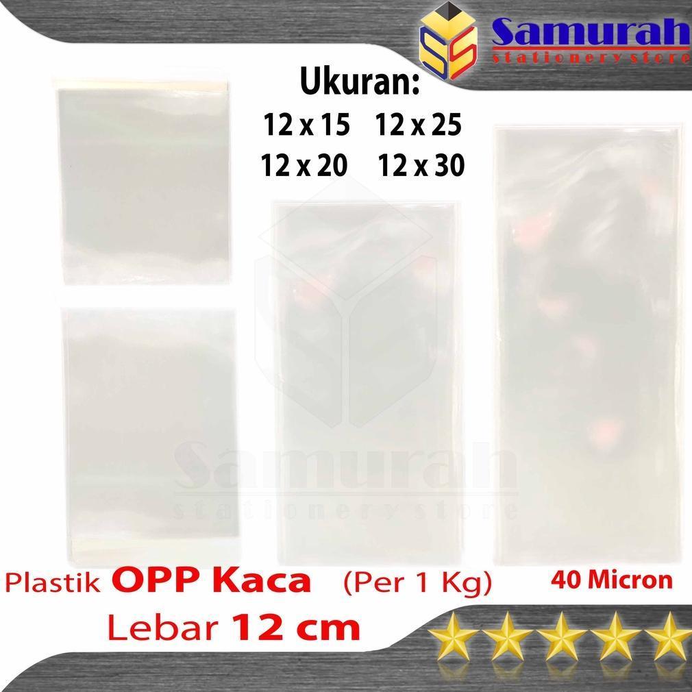 TERBARU 2026 Plastik OPP Kaca Lebar 12 x 15 cm Bening / Plastic Souvenir Ukuran 12x20 Double Press -