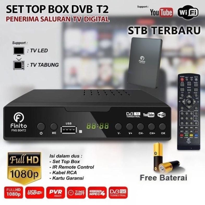 SHOVEEACATALOG FINITO SET TOP BOX TV DIGITAL FINITO RECEIVER STB DVB T2 TV TABUNG TERMURAH