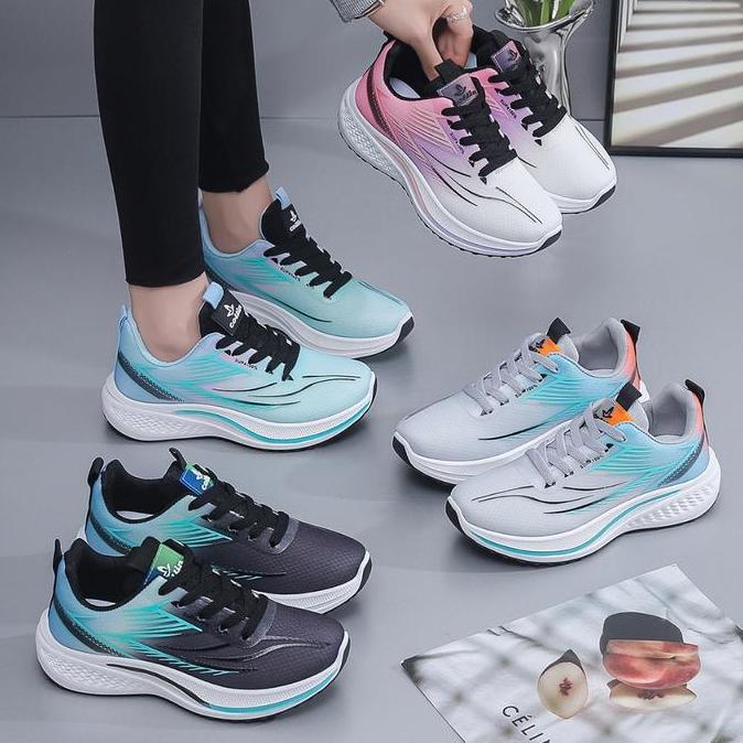 COLLIN Sepatu Olahraga Dewasa Ringan Kekinian Warna Gradasi Wanita Pria Sneakers Fashion LIN1310-B