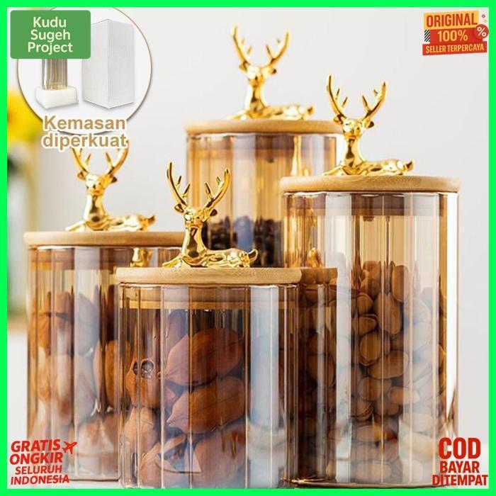 Quality Toples Makanan Serbaguna Toples Gold Toples Aesthetic Toples Kue Toples Kaca Lebaran Toples 
