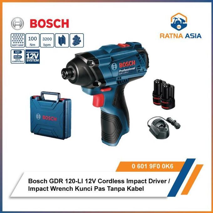 Grosir Bosch Gdr 120-Li Mesin Obeng Impact Bosch Gdr 120-Li Gen3 Impact Driver / Wrench