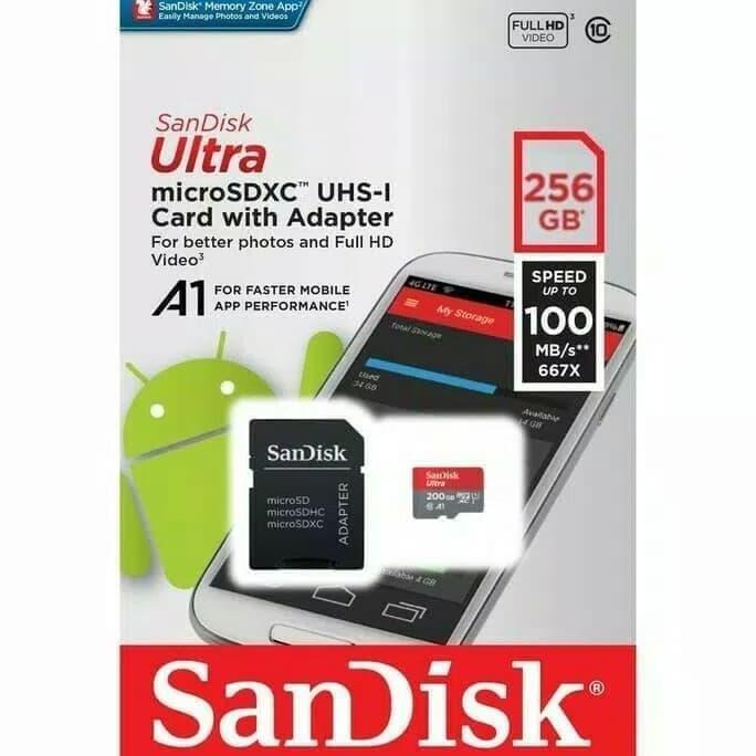 NEW MEMORI CARD SANDISK 256GB A1 ORI