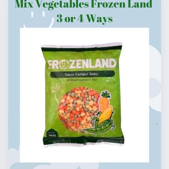 Verdura- Frozen Land Sayur Campur Beku Mix Vegetables 1 Kg 4 Ways