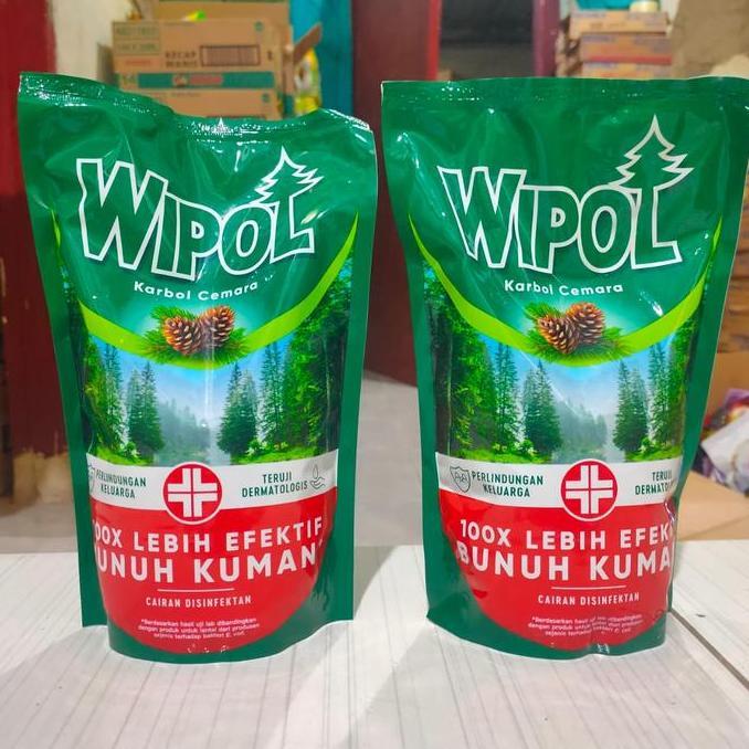 WIPOL Karbol Cemara 2 Pcs 750ml Cairan Pembersih Lantai / Kemasan isi ulang