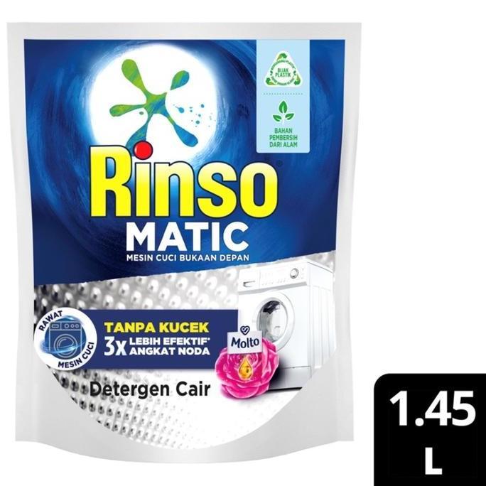 Rinso Matic Cair Front Load 1,45 liter / Rinso Matic Cair Bukaan Depan