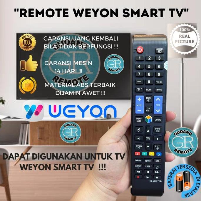 Diretto- Remote Remot Tv Weyon Smart Tv Lcd Led
