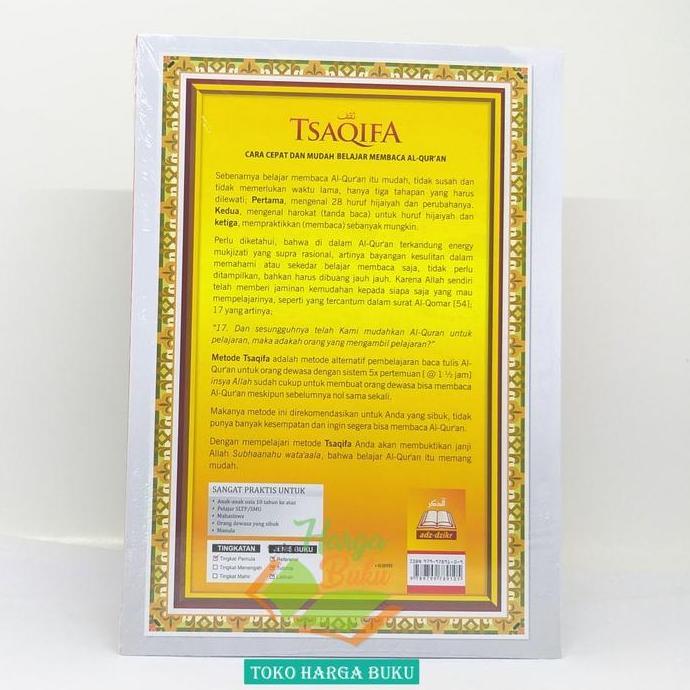Buku Tsaqifa ORI - Metode Cepat Belajar Membaca Al-Quran dengan Mudah oleh Umar Taqwim, S.Ag - Pener