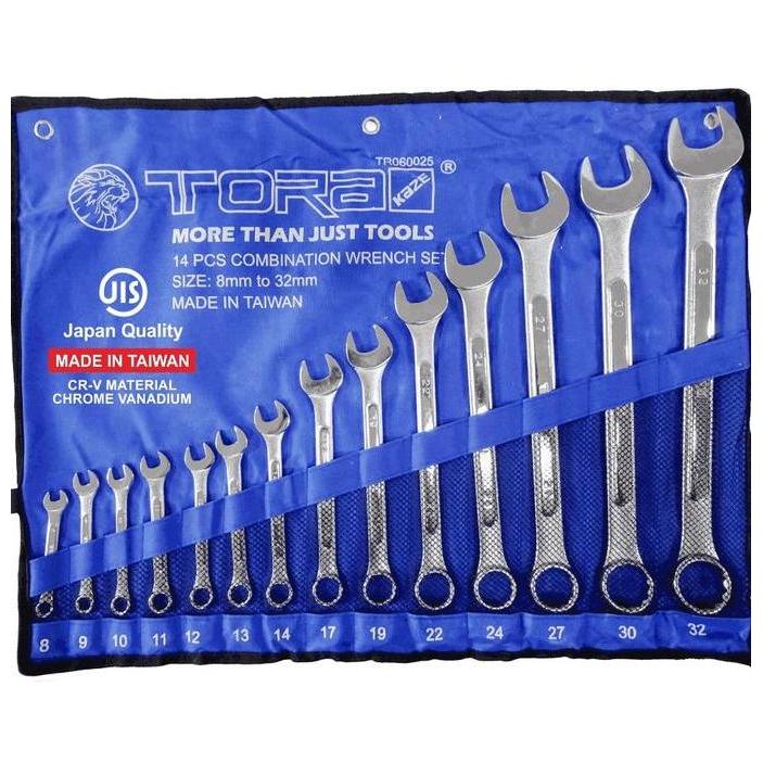 Ready TORA Kunci Ring Pas 8-32 MM Set 14 Pcs - TAIWAN