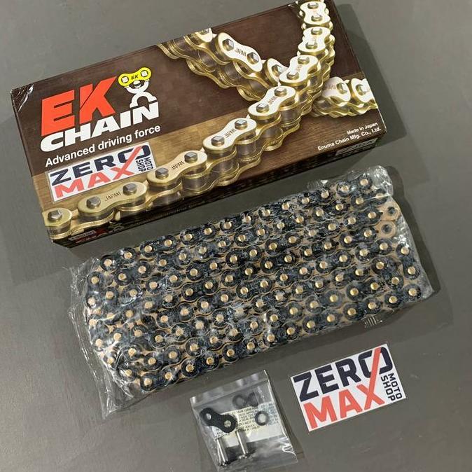 Rantai EK CHAIN JAPAN 520 SRX2 X-Ring Black Gold ZX25R ZX-25R ZX 25R